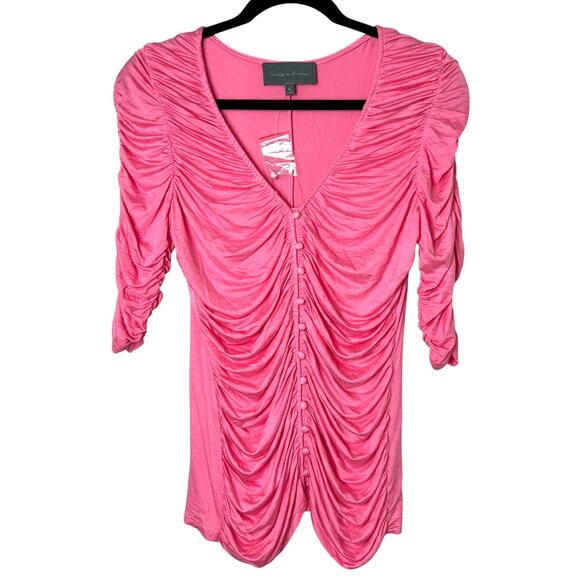 Sunday in Brooklyn Tops - NWT Anthropologie Sunday in Brooklyn Coral Ruched Top Coquette Balletcore Fairy